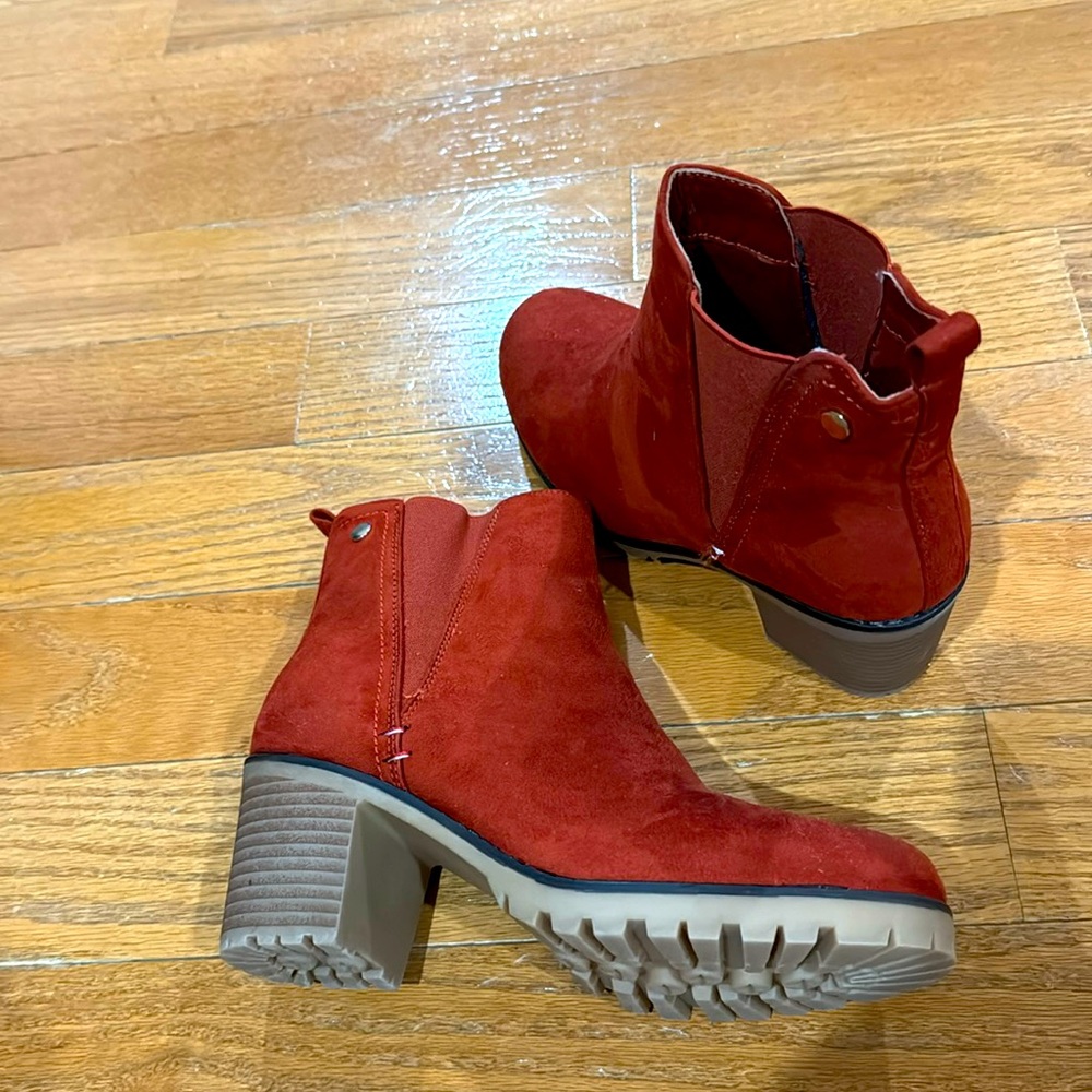 Burnt Orange Booties